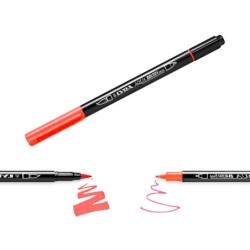 Rotulador lyra aqua brush acuarelable doble punta y pincel tonos primarios blister de 6 unidades