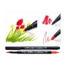 Rotulador lyra aqua brush acuarelable doble punta y pincel tonos primarios blister de 6 unidades