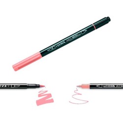 Rotulador lyra aqua brush acuarelable doble punta y pincel tonos pastel blister de 6 unidades surtidas