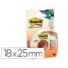Cinta adhesiva post-it para ocultar y etiquetar 6 lineas 18 mt x 25 mm en portarrollo