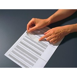 Cinta adhesiva post-it para ocultar y etiquetar 6 lineas 18 mt x 25 mm en portarrollo