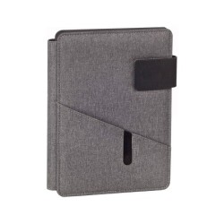 Carpeta portafolios carchivo venture din a5 con cuaderno y soporte smartphone color gris