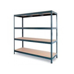 Estanteria metalica ar stocker 200x200x70 cm 4 estantes 450 kg por estante bandeja de madera sin tornillos