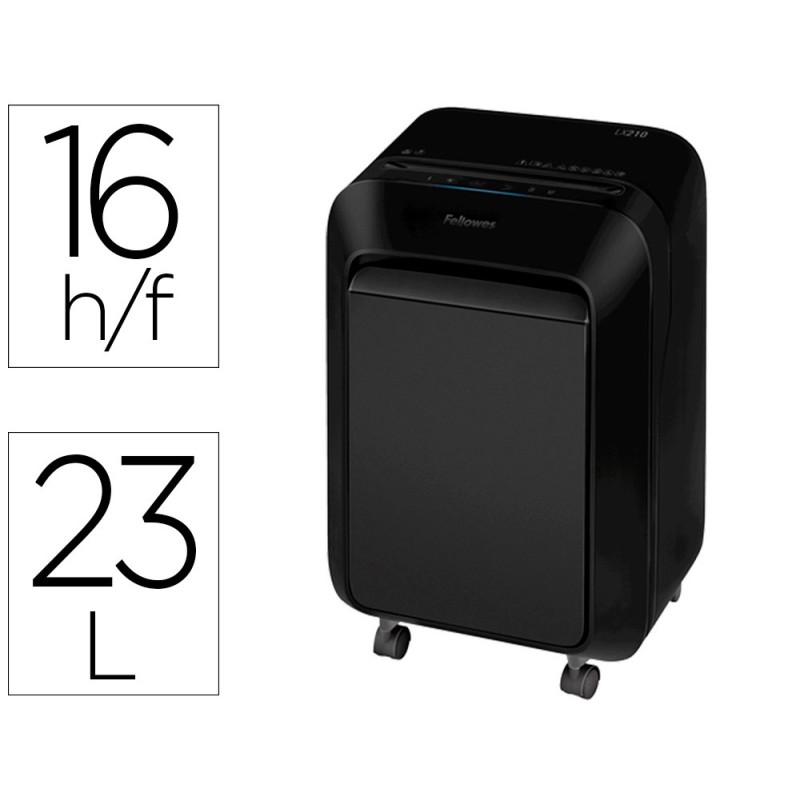 Destructora de documentos fellowes lx-210 capacidad de corte 16 h seguridad p4 destruye grapas clips y Destructora de documentos fellowes lx-210 capacidad de corte 16 h seguridad p4 destruye grapas clips y