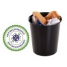 Papelera plastico archivo 2000 antimicrobiana sanitized plastico negro 18 litros 290x310 mm