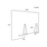 Pantalla de proteccion archivo 2000 sobremesa metacrilato transparente 1000x750 mm
