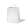 Bolsa kraft basika celulosa blanco 90 gr asa retorcida tamaño \s\ 240x100x320 mm