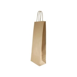 Bolsa kraft basika natural reciclado 90 gr asa retorcida tamaño \l\ 320x140x400 mm