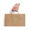 Bolsa kraft basika natural reciclado 90 gr asa retorcida tamaño \l\ 320x140x400 mm