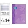 Recambio color 1 oxford din a4 80 hojas 90 gr cuadro 5 mm 4 taladros color malva