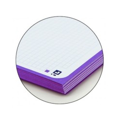 Recambio color 1 oxford din a4 80 hojas 90 gr cuadro 5 mm 4 taladros color malva