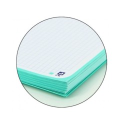 Recambio color 1 oxford din a4 80 hojas 90 gr cuadro 5 mm 4 taladros color ice mint