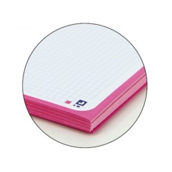 Recambio color 1 oxford din a4 80 hojas 90 gr cuadro 5 mm 4 taladros color fucsia