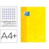 Recambio color 1 oxford din a4 80 hojas 90 gr cuadro 5 mm 4 taladros color amarillo