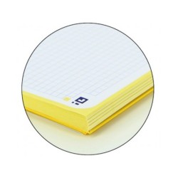 Recambio color 1 oxford din a4 80 hojas 90 gr cuadro 5 mm 4 taladros color amarillo