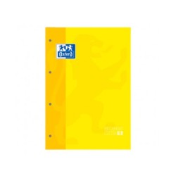 Recambio color 1 oxford din a4 80 hojas 90 gr cuadro 5 mm 4 taladros color amarillo