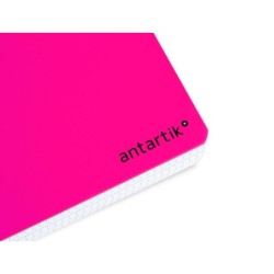 Cuaderno espiral a4 antartik tapa dura 80h 90gr cuadro 4mm con margen color rosa fluor