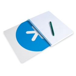 Cuaderno espiral a4 antartik tapa dura 80h 90gr cuadro 4mm con margen color rojo