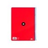 Cuaderno espiral a4 antartik tapa dura 80h 90gr cuadro 4mm con margen color rojo