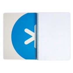 Cuaderno espiral a4 antartik tapa dura 80h 90gr cuadro 4mm con margen color rojo