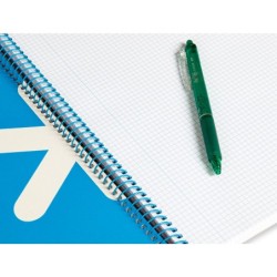 Cuaderno espiral a4 antartik tapa dura 80h 90gr cuadro 4mm con margen color rojo