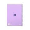 Cuaderno espiral a4 antartik tapa dura 80h 90gr cuadro 4mm con margen color lavanda