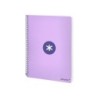 Cuaderno espiral a4 antartik tapa dura 80h 90gr cuadro 4mm con margen color lavanda