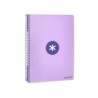 Cuaderno espiral a4 antartik tapa dura 80h 90gr cuadro 4mm con margen color lavanda