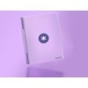 Cuaderno espiral a4 antartik tapa dura 80h 90gr cuadro 4mm con margen color lavanda