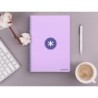 Cuaderno espiral a4 antartik tapa dura 80h 90gr cuadro 4mm con margen color lavanda