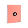 Cuaderno espiral a4 antartik tapa dura 80h 90gr cuadro 4mm con margen color coral
