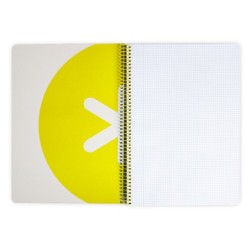 Cuaderno espiral a4 antartik tapa dura 80h 90gr cuadro 4mm con margen color azul