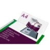 Carpeta liderpapel 60 fundas canguro pp din a4 verde translucido portada y lomo personalizable