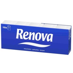 Pañuelos de papel renova pack de 10 paquetes