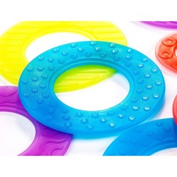 Juego miniland set de 16 aros translucidos y 12 tarjetas de actividades de diferentes tematicas 235x195x80 mm
