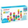 Juego miniland towering beads piezas de maderas para trabajar la logica