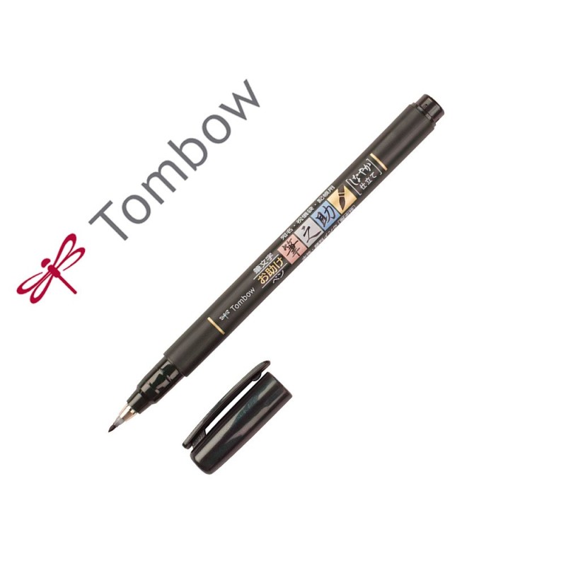 Rotulador tombow fudenosuke tinta base de agua punta pincel blanda negro Rotulador tombow fudenosuke tinta base de agua punta pincel blanda negro