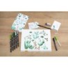 Set watercoloring tombow greenery 9 piezas