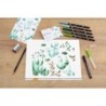 Set watercoloring tombow greenery 9 piezas
