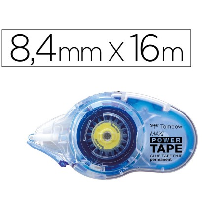 Cinta adhesiva tombow maxi power tape permanente 16 mt x 8,4 mm