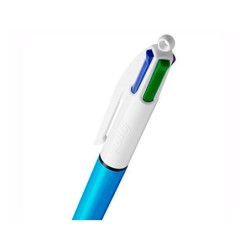 Boligrafo bic cuatro colores shine azul punta de 1 mm