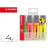 Rotulador stabilo boss fluorescente 70 estuche de 4 unidades colores surtidos