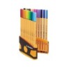 Rotulador stabilo punta de fibra point 88 color parade antracita/naranja estuche de 20 unidades colores surtidos