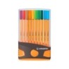 Rotulador stabilo punta de fibra point 88 color parade antracita/naranja estuche de 20 unidades colores surtidos