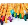 Rotulador stabilo punta de fibra point 88 color parade antracita/naranja estuche de 20 unidades colores surtidos