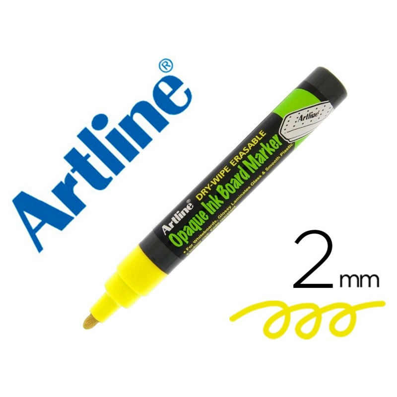 Rotulador artline pizarra epd-4 color amarillo fluorescente opaque ink board punta redonda 2 mm
