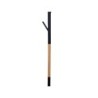 Perchero metalico q-connect negro con detalles de madera 5 colgadores 177x28,5 cm