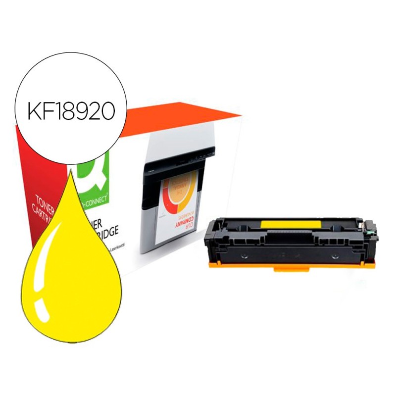 Toner compatible q-connect canon lbp611y i-sensys lbp610 amarillo alto rendimiento 2200 paginas