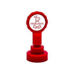 Sello artline emoticono excelente color rojo 22 mm diametro