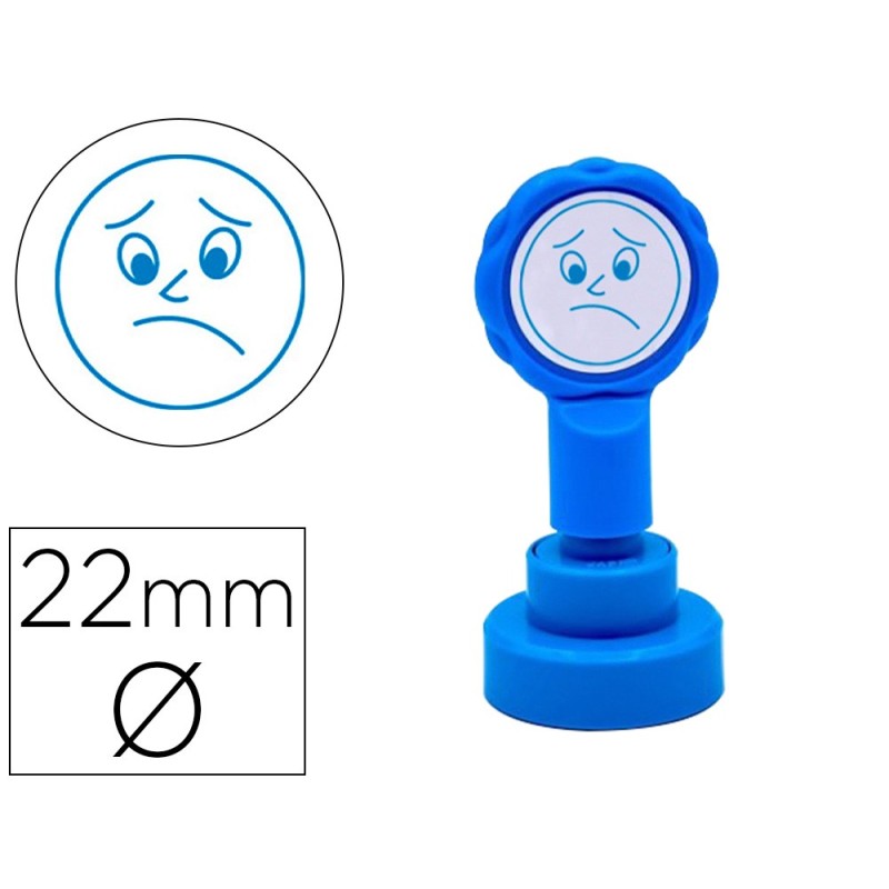 Sello artline emoticono disgusto color azul 22 mm diametro Sello artline emoticono disgusto color azul 22 mm diametro